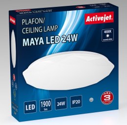 Activejet Nowoczesny plafon sufitowy LED Activejet MAYA 24W