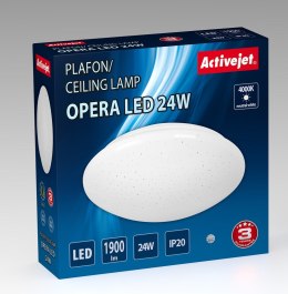 Activejet Nowoczesny plafon sufitowy LED Activejet OPERA 24W