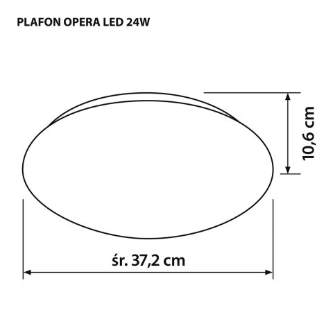 Nowoczesny plafon sufitowy LED Activejet OPERA 24W Nowoczesny plafon sufitowy LED Activejet OPERA 24W