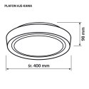 Activejet Plafon sufitowy LED Activejet AJE-KAMA 24W
