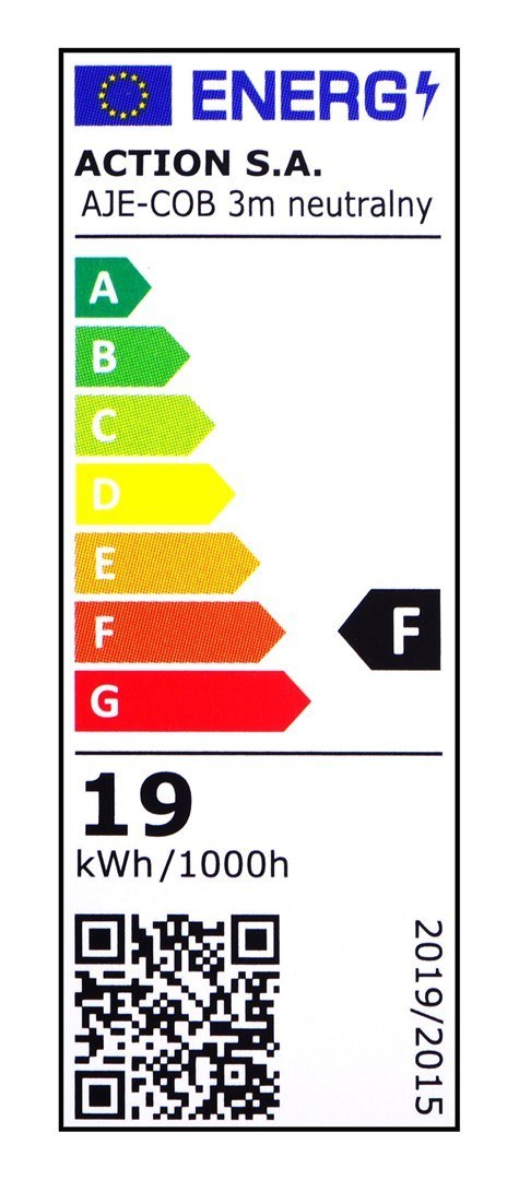 Taśma LED COB 3m z zasilaczem barwa neutralna IP20 Taśma LED COB 3m z zasilaczem barwa neutralna IP20