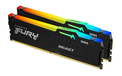 KINGSTON DDR5 64GB 6000MT/s CL30 DIMM (Kit of 2) FURY Beast RGB XMP KINGSTON DDR5 64GB 6000MT/s CL30 DIMM (Kit of 2) FURY Beast RGB XMP