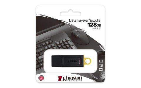 KINGSTON FLASH 128GB USB 3.2 Gen1 DataTraveler Exodia (B+Y) KINGSTON FLASH 128GB USB 3.2 Gen1 DataTraveler Exodia (B+Y)