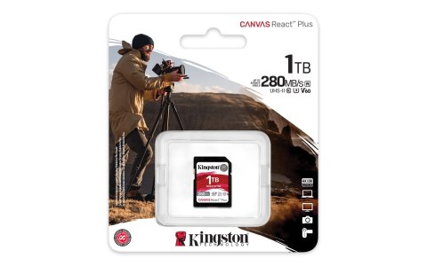 KINGSTON microSDXC Canvas 1TB React Plus UHS-II 280R/150W U3 V60 for Full HD/4K KINGSTON microSDXC Canvas 1TB React Plus UHS-II 280R/150W U3 V60 for Full HD/4K