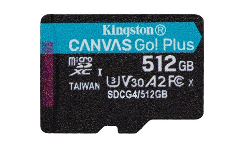 KINGSTON microSDXC Canvas Go Plus 512GB + Adapter KINGSTON microSDXC Canvas Go Plus 512GB + Adapter