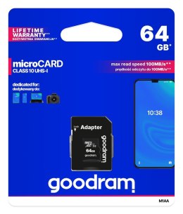 GoodRam Karta pamięci GoodRam M1AA-0640R12 (64GB; Class 10; + adapter)