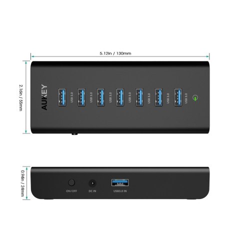 AUKEY CB-H3 HUB USB 7W1 AKTYWNY 7XUSB 3.0 5GBPS AUKEY CB-H3 HUB USB 7W1 AKTYWNY 7XUSB 3.0 5GBPS