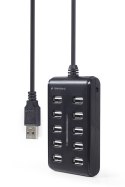 GEMBIRD GEMBIRD HUB USB 2.0 10-PORTOWY, CZARNY