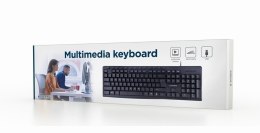 GEMBIRD GEMBIRD KLAWIATURA MULTIMEDIALNA KB-UM-107 USB, US LAYOUT, CZARNA