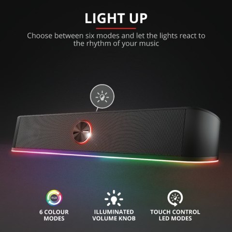 Głośnik TRUST GXT619 THORNE RGB LED SOUNDBAR Głośnik TRUST GXT619 THORNE RGB LED SOUNDBAR