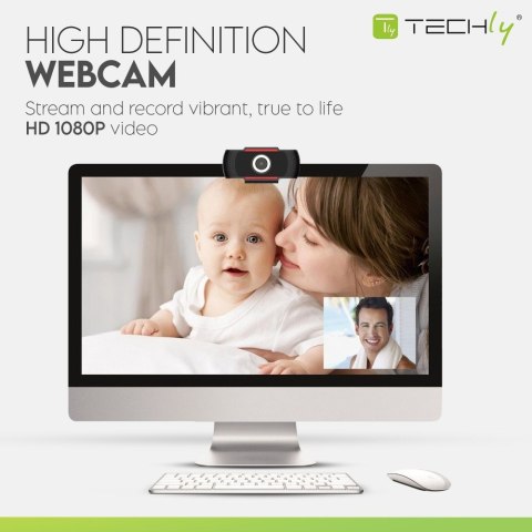 TECHLY KAMERA USB INTERNETOWA FULLHD 1080P Z MIKRO TECHLY KAMERA USB INTERNETOWA FULLHD 1080P Z MIKRO