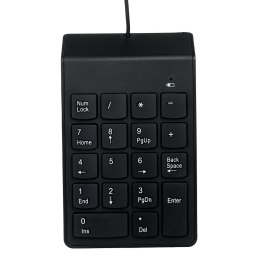 GEMBIRD GEMBIRD KLAWIATURA NUMERYCZNA KPD-U-03 USB, US LAYOUT, 18 KLAWISZY, CZARNA