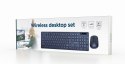 GEMBIRD GEMBIRD ZESTAW BEZPRZEWODOWA KLAWIATURA + MYSZ CZARNA, UKŁAD US