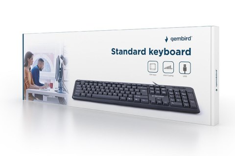 Klawiatura GEMBIRD KB-U-103-RU (USB 2.0; (US); kolor czarny) Klawiatura GEMBIRD KB-U-103-RU (USB 2.0; (US); kolor czarny)