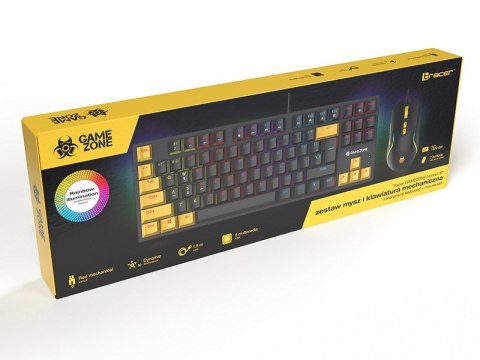 TRACER GAMEZONE ZESTAW KLAWIATURA+MYSZ HORNET87 USB TRACER GAMEZONE ZESTAW KLAWIATURA+MYSZ HORNET87 USB