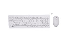 Hewlett-Packard Zestaw klawiatura + mysz HP 230 Wireless Mouse and Keyboard Combo bezprzewodowe białe 3L1F0AA