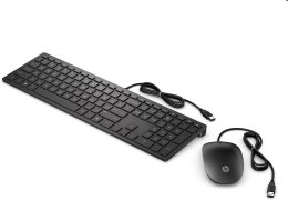 Hewlett-Packard Zestaw klawiatura + mysz HP Pavilion Wired Keyboard and Mouse 400 Combo czarne 4CE97AA
