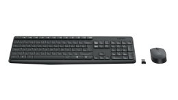 Logitech Zestaw klawiatura + mysz membranowa Logitech MK235 920-007931 (USB 3.0; kolor szary; optyczna)