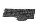 NATEC Zestaw klawiatura + mysz membranowa NATEC Stingray NZB-1440 (USB (Radio 2.4 GHz); (US); kolor czarny; optyczna; 1600 DPI, 800 DP