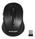 Activejet Activejet AMY-213 Mysz bezprzewodowa USB (optyczna; 1600 DPI; kolor czarny)