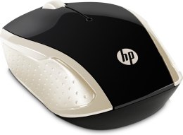 Hewlett-Packard Mysz HP Wireless Mouse 200 Silk Gold bezprzewodowa czarno-złota 2HU83AA