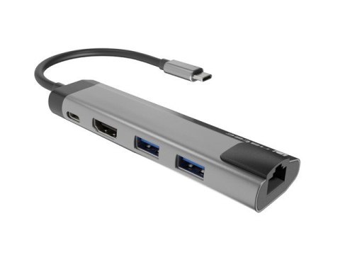 NATEC MULTIPORT FOWLER GO USB-C -> HUB USB 3.0 X2, HDMI 4K, USB-C PD, RJ45 NMP-1985 NATEC MULTIPORT FOWLER GO USB-C -> HUB USB 3.0 X2, HDMI 4K, USB-C PD, RJ45 NMP-1985