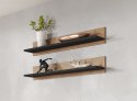 Cama MEBLE Półka 125cm (2szt) SOHO dąb lefkas + czarny