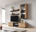 Cama MEBLE Półka 125cm (2szt) SOHO dąb lefkas + czarny