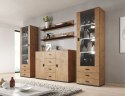 Cama MEBLE Półka 125cm (2szt) SOHO dąb lefkas + czarny