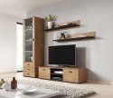 Cama MEBLE Półka 125cm (2szt) SOHO dąb lefkas + czarny