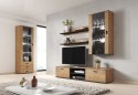 Cama MEBLE Półka 125cm (2szt) SOHO dąb lefkas + czarny