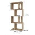 TOP E SHOP Regał FIESTA 4P 59,5x30xH140 sonoma