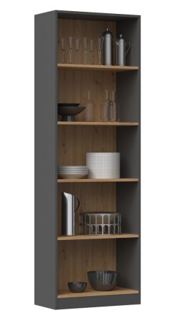 TOP E SHOP Regał R60 60x30xH182 antracyt/artisan