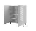 Cama MEBLE Regał ABETO 100,5x40xH121,5 biały/biały połysk