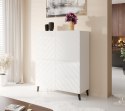 Cama MEBLE Regał ABETO 100,5x40xH121,5 biały/biały połysk