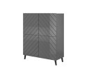 Cama MEBLE Regał ABETO 100,5x40xH121,5 grafit/grafit połysk