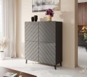 Cama MEBLE Regał ABETO 100,5x40xH121,5 grafit/grafit połysk