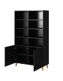 Cama MEBLE Regał PAFOS 100x40xH176,5 czarny mat