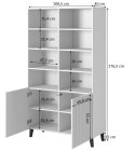 Cama MEBLE Regał PAFOS 100x40xH176,5 czarny mat