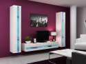 Cama MEBLE Regał VIGO NEW 180/40/30 biały/biały połysk
