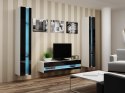 Cama MEBLE Regał VIGO NEW 180/40/30 biały/czarny połysk
