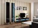 Cama MEBLE Regał VIGO NEW 180/40/30 biały/czarny połysk