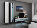 Cama MEBLE Regał VIGO NEW 180/40/30 czarny/biały połysk
