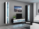 Cama MEBLE Regał VIGO NEW 180/40/30 czarny/biały połysk
