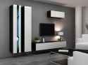 Cama MEBLE Regał VIGO NEW 180/40/30 czarny/biały połysk