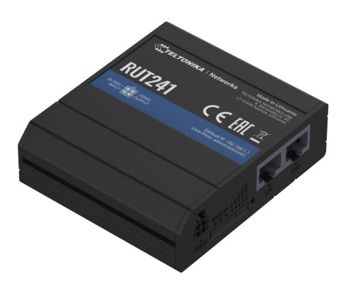 Router LTE WiFi 4 Teltonika RUT241 ver. EMEA with EU PSU (RUT241010000) Router LTE WiFi 4 Teltonika RUT241 ver. EMEA with EU PSU (RUT241010000)