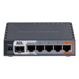 MikroTik Router Mikrotik hEX S (RB760iGS) Total Ethernet  Ports:6; Architecture:MMIPS; CPU core:2