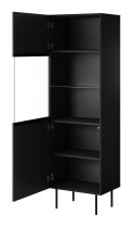 Cama MEBLE Witryna PALAZZO 60x42x190 czarny + dąb craft