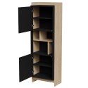 Cama MEBLE Witryna PORTO 59x38x180 dąb/czarny