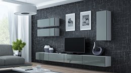 Cama MEBLE Witryna VIGO '90' pełna 90/35/32 biały/szary połysk